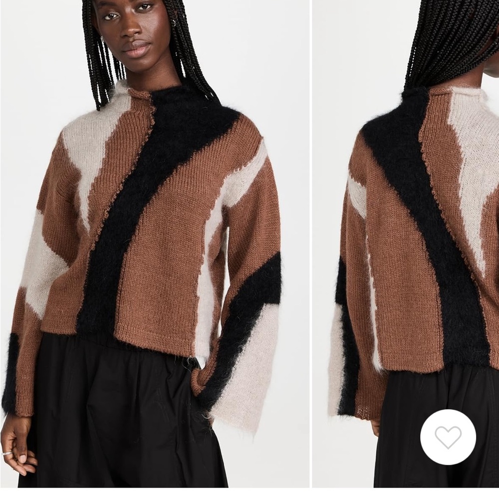 Aje grande intarsia knit sweater